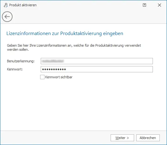 Offlineaktivierung