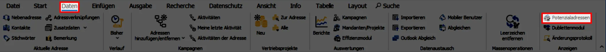 Effizienz-Modul Befehl